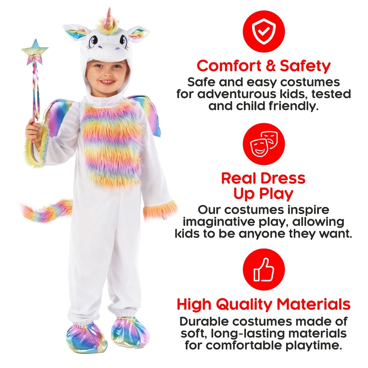 Costume Da Unicorno Arcobaleno Per Bambini 9 Costume Da Unicorno Arcobaleno Per Bambini - immagine 7