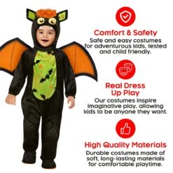 Costume Da Pipistrello Per Bambini -Angels Face Negozio mckosb bat onesie kids 05