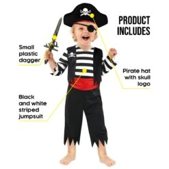 Kids Pirate Captain Toddler Costume 16 Kids Pirate Captain Toddler Costume -Angels Face Negozio mckpr pirate mate kids 6