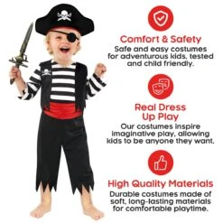Kids Pirate Captain Toddler Costume 21 Kids Pirate Captain Toddler Costume -Angels Face Negozio mckpr pirate mate kids 9