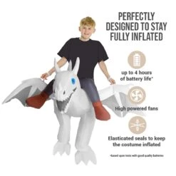 Angels Face Negozio -Angels Face Negozio mckroiwd white dragon ride on kids feature 01