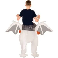 Costume Gonfiabile Drago Bianco Cavalcabile Bambino -Angels Face Negozio mckroiwd white dragon ride on kids secondary 04