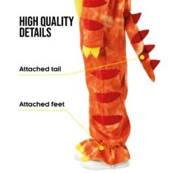 Costume Dinosauro T-Rex Arancione Bambino -Angels Face Negozio mckrp orange trex dinosaur kids amazon 11 min