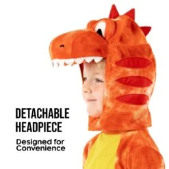 Costume Dinosauro T-Rex Arancione Bambino -Angels Face Negozio mckrp orange trex dinosaur kids amazon 16 min