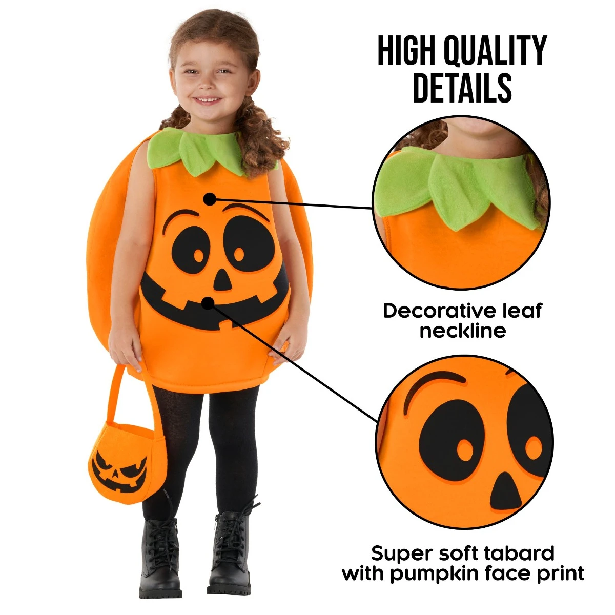 Kids Round Pumpkin Costume 5 Kids Round Pumpkin Costume - immagine 3