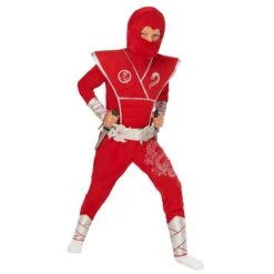 Costume Da Drago Ninja Rosso Per Bambini -Angels Face Negozio mckrsdn red silver ninja 02