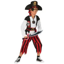 Costume Da Pirata A Righe Rosse Per Bambini 17 Costume Da Pirata A Righe Rosse Per Bambini -Angels Face Negozio mckrsp pirate red kids 01 5