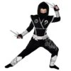 Kids Silver Dragon Ninja Costume -Angels Face Negozio mcksdn silver ninja kids lead