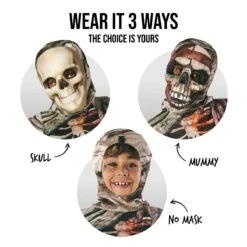 Costume Da Mummia Bifronte Per Bambino -Angels Face Negozio mcktmf two faced mummy kids 07 min