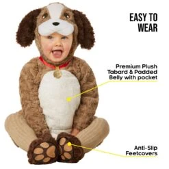 Costume Da Cucciolo Per Bambini -Angels Face Negozio mcktpp puppy tabard onesie kids 04