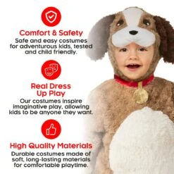 Costume Da Cucciolo Per Bambini -Angels Face Negozio mcktpp puppy tabard onesie kids 06