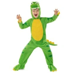 Costume Dinosauro T-Rex Verde Bambino
