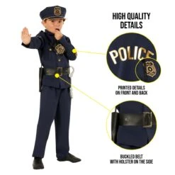USA Police Sergeant Costume Kids -Angels Face Negozio mckupsr us police kids with radio 4