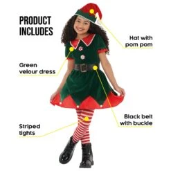 Costume Della Squadra Verde Per Bambini -Angels Face Negozio mckweg workshop elf dress kids 9
