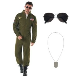 Costume Pilota Degli Anni '80 Per Gli Uomini -Angels Face Negozio mcmjav aviator adult 01a