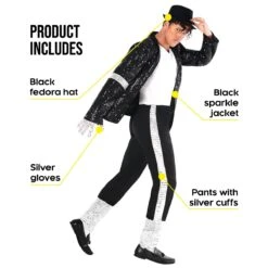 Re Del Pop Costume Per Uomini -Angels Face Negozio mcmkp 10