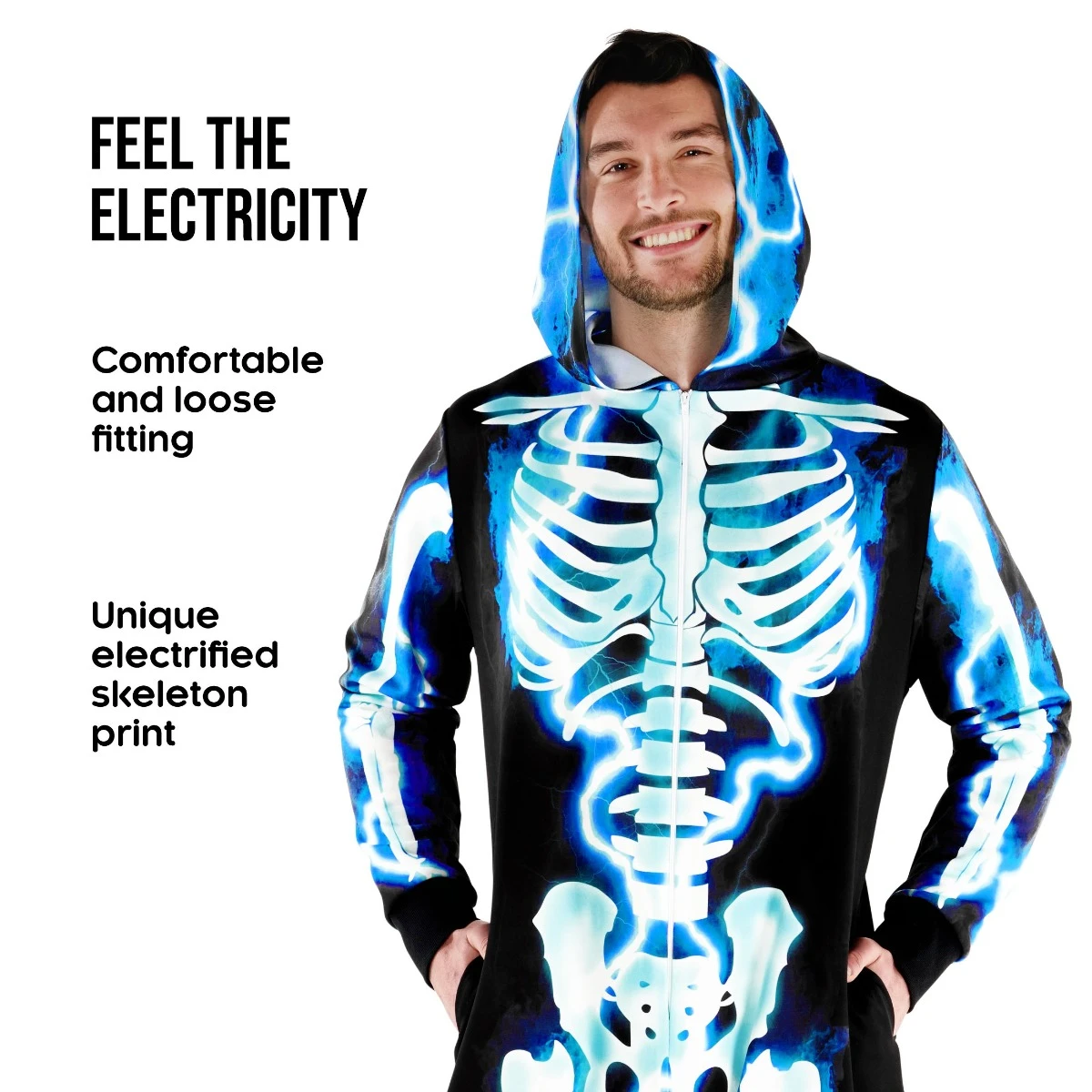 Abito Da Scheletro Elettrico Per Uomini 4 Abito Da Scheletro Elettrico Per Uomini - immagine 2