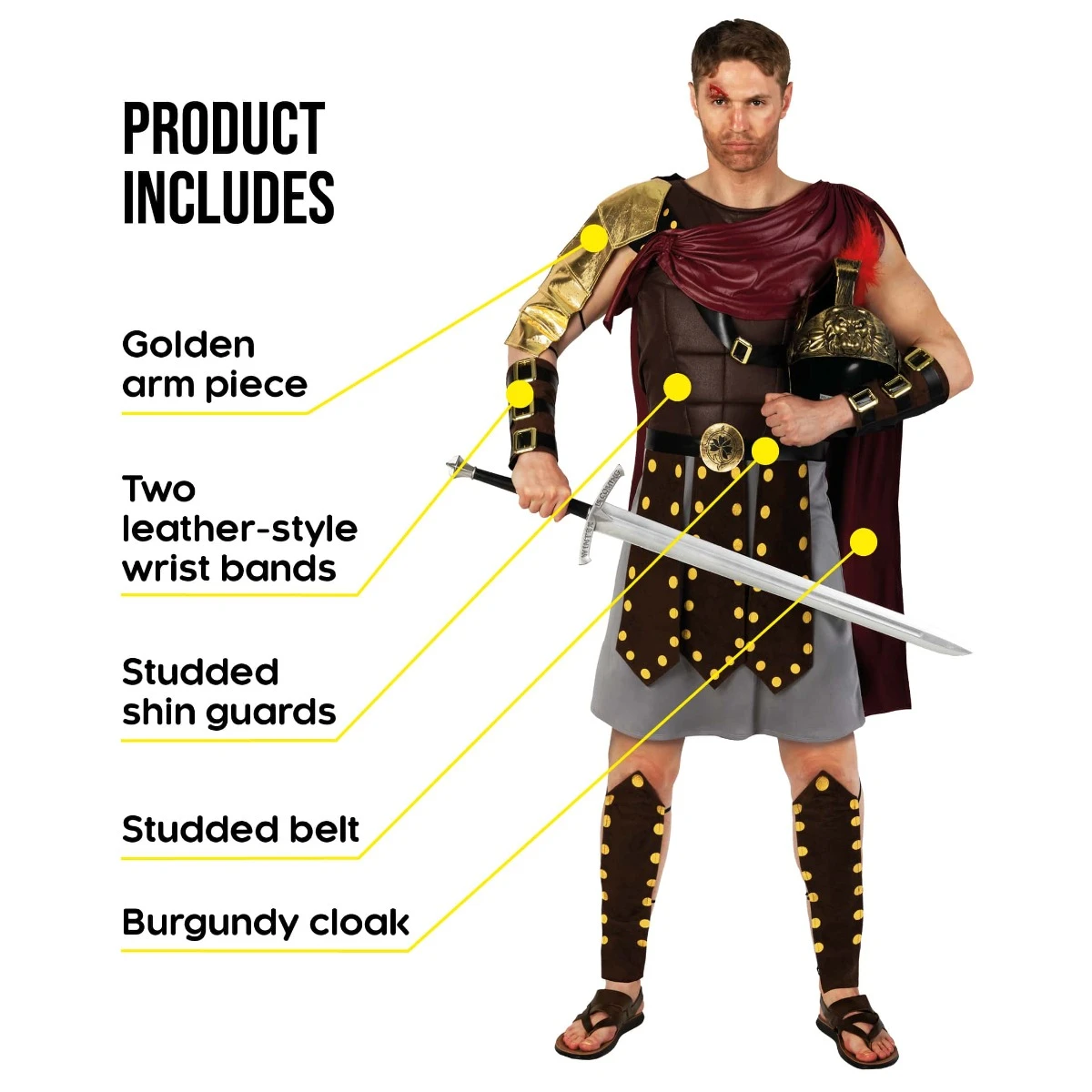 Costume Gladiatore Uomo 4 Costume Gladiatore Uomo - immagine 2
