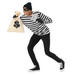 Mens Striped Burglar Costume 11 Mens Striped Burglar Costume -Angels Face Negozio mcmsb burglar 02