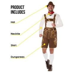 Mens Traditional Lederhosen Costume -Angels Face Negozio mcmtlh traditional lederhosen men 03