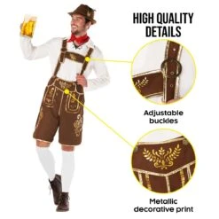Mens Traditional Lederhosen Costume -Angels Face Negozio mcmtlh traditional lederhosen men 04