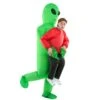 Alien Inflatable Costume Pick Me Up Mens Red -Angels Face Negozio mcpira red abductee alien pmu adults 02 min