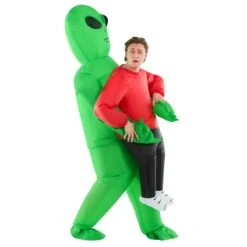 Alien Inflatable Costume Pick Me Up Mens Red -Angels Face Negozio mcpira red abductee alien pmu adults 04 min