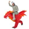 Mens Red Dragon Ride On Inflatable Costume 1 Mens Red Dragon Ride On Inflatable Costume -Angels Face Negozio mcroidr dragon ro red adult 1