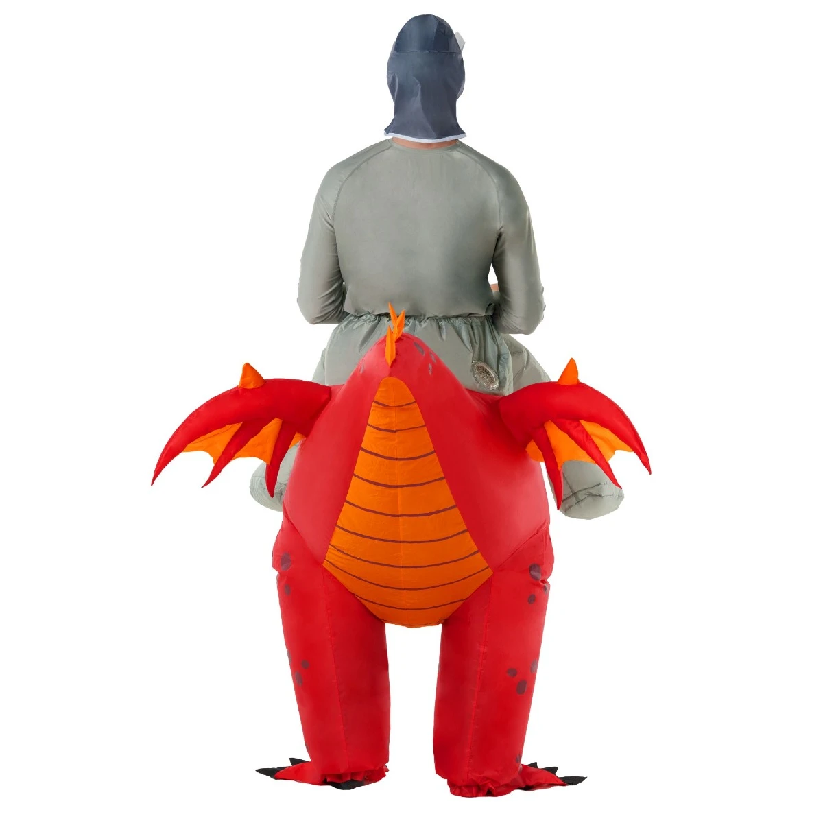 Mens Red Dragon Ride On Inflatable Costume 10 Mens Red Dragon Ride On Inflatable Costume - immagine 8