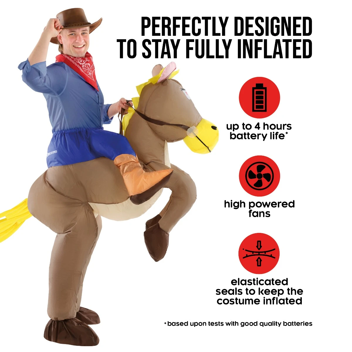 Costume Gonfiabile Cavallo Cavalcabile Adulto 4 Costume Gonfiabile Cavallo Cavalcabile Adulto - immagine 2