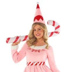 Costume Per Abiti Rosa Di Natale Per Donne -Angels Face Negozio mcwcep christmas elf pink dress 7
