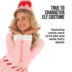 Costume Per Abiti Rosa Di Natale Per Donne -Angels Face Negozio mcwcep christmas elf pink dress 9