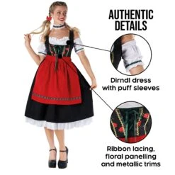 Costume Bavarese Lungo Per Donna -Angels Face Negozio mcwdbl bavarian long dress womens5 1