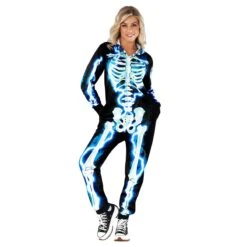 Abito Da Scheletro Elettrico Per Le Donne 9 Abito Da Scheletro Elettrico Per Le Donne -Angels Face Negozio mcwose electric skeleton onesie womens 05