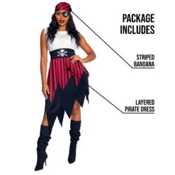 Womens Pirate Deckhand Costume Dress 8 Womens Pirate Deckhand Costume Dress -Angels Face Negozio mcwpdd pirate deckhand dress 4