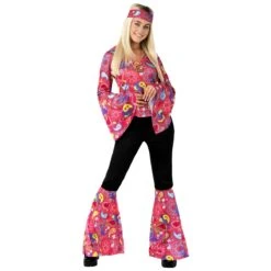 Costume Hippie Donna Viola -Angels Face Negozio mcwph womens willow hippie flares 3