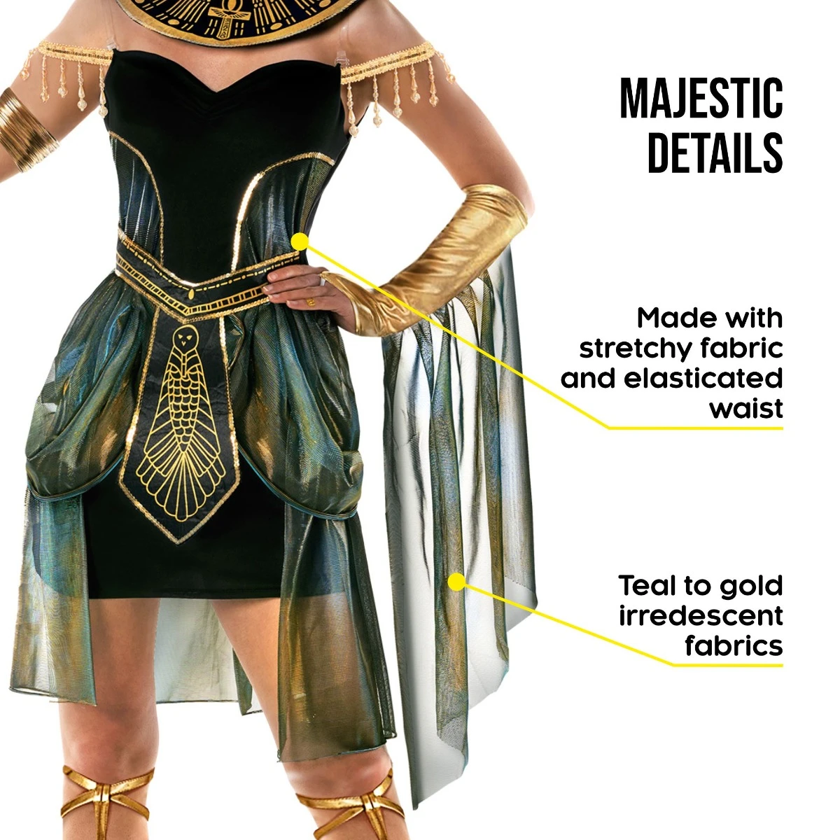 Costume Egiziano Della Regina Del Nilo Per Le Donne 5 Costume Egiziano Della Regina Del Nilo Per Le Donne - immagine 3