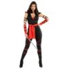 Costume Ninja Nero/rosso Da Donna -Angels Face Negozio mcwrn womens ninja 2 5