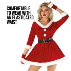 Costume Per Abbigliamento Corto Saint Per Le Donne -Angels Face Negozio mcwsd samta short dress adult 11