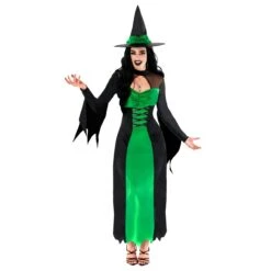 Costume Da Strega Cattiva Verde Per Donna 12 Costume Da Strega Cattiva Verde Per Donna -Angels Face Negozio mcwwwg wicked witch green adult 03 1