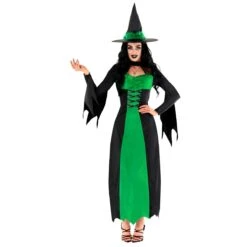 Costume Da Strega Cattiva Verde Per Donna 13 Costume Da Strega Cattiva Verde Per Donna -Angels Face Negozio mcwwwg wicked witch green adult 04 1