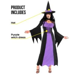 Costume Da Strega Viola Per Donna -Angels Face Negozio mcwwwp wicked witch purple adult 07