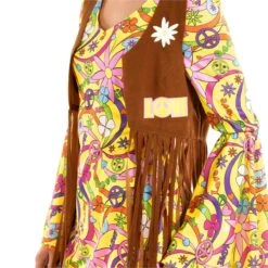 Womens Yellow Hippie Costume Dress -Angels Face Negozio mcwyh womens yellow hippie dress 8