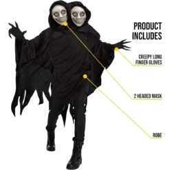 Mens Two Headed Ghoul Costume -Angels Face Negozio mens 2 headed ghoul costume 3 1