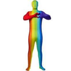 Rainbow Morphsuit -Angels Face Negozio mpra rainbow morphsuit adult secondary 1