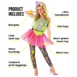 80s Neon Tutu Costume Womens -Angels Face Negozio neon 80s tutu costume womens 16