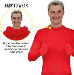 Morphsuit Rosso Adulto 11 Morphsuit Rosso Adulto -Angels Face Negozio red morphsuit easy to wear