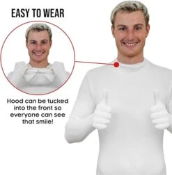 Morphsuit Bianca Adulto 8 Morphsuit Bianca Adulto -Angels Face Negozio white morphsuit easy to wear