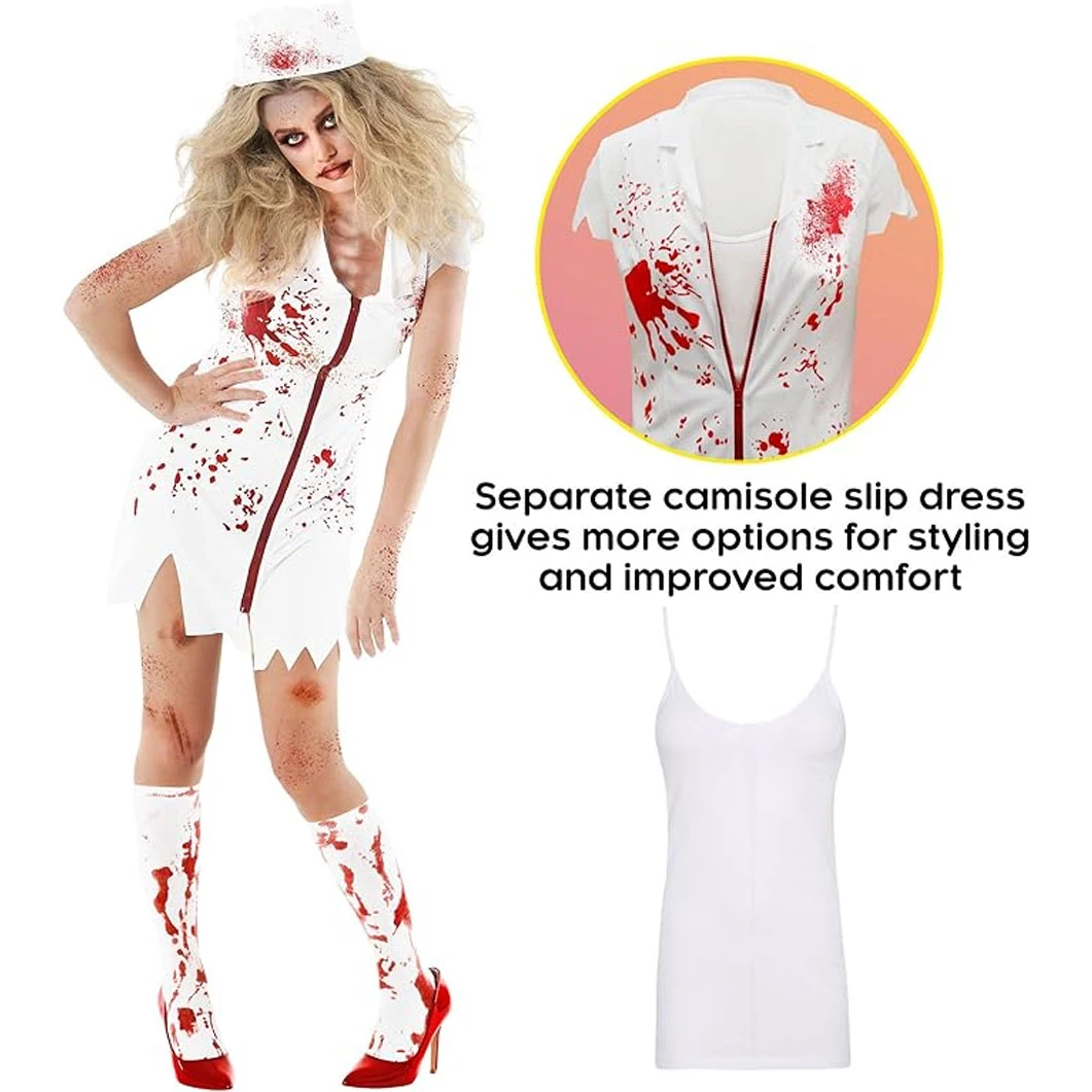 Women's Zombie Horror Nurse Costume 5 Women's Zombie Horror Nurse Costume - immagine 3