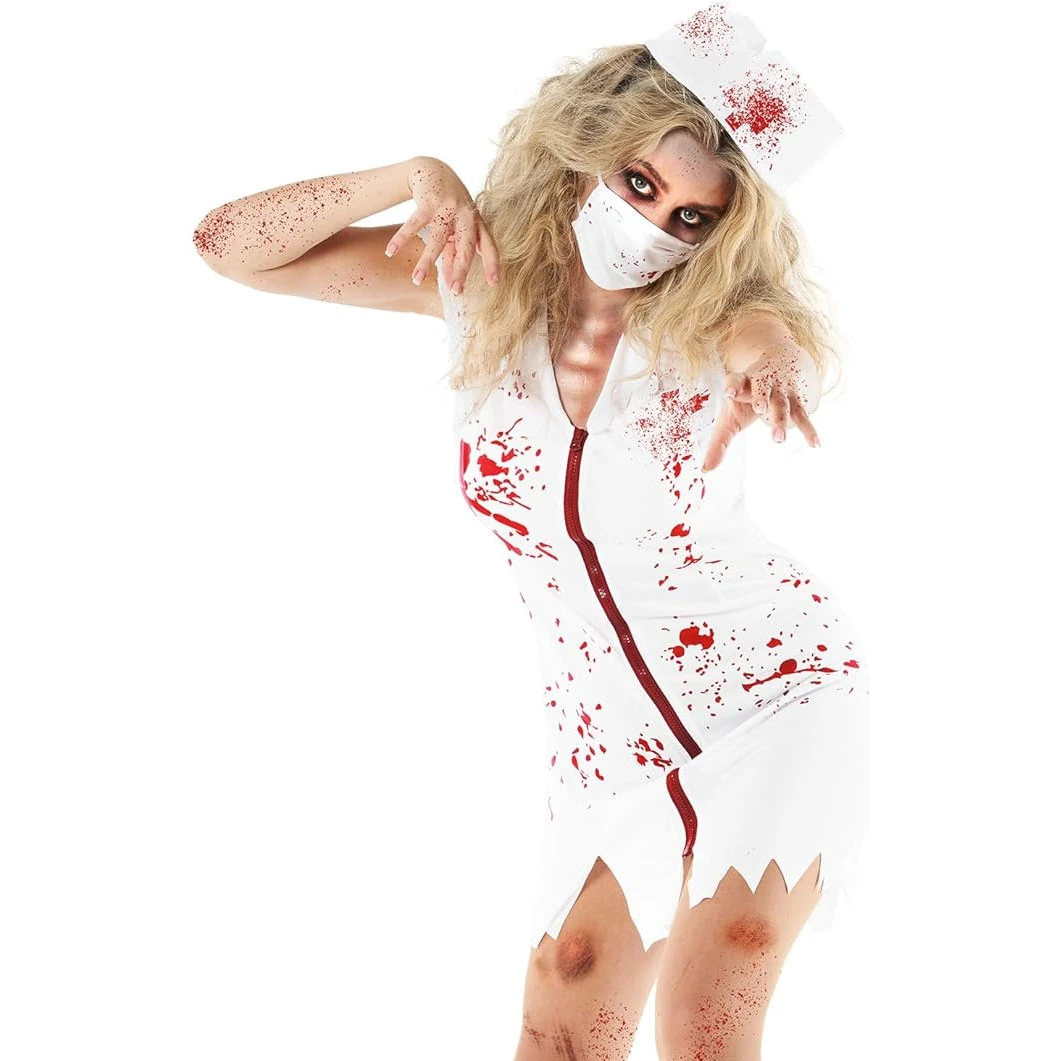 Women's Zombie Horror Nurse Costume 6 Women's Zombie Horror Nurse Costume - immagine 4